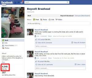 Facebook Campaign to boycott Braehead shopping centre