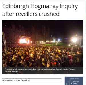 Scotsman report on crush at Edinburgh Hogmanay party